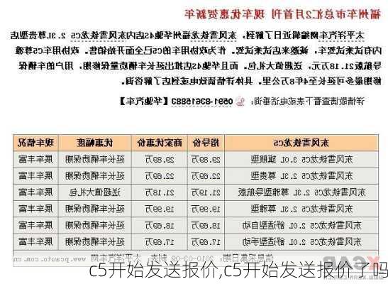 c5开始发送报价,c5开始发送报价了吗