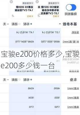 宝骏e200价格多少,宝骏e200多少钱一台