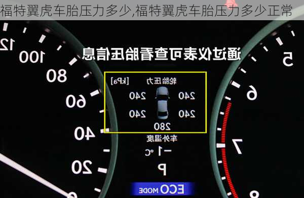 福特翼虎车胎压力多少,福特翼虎车胎压力多少正常