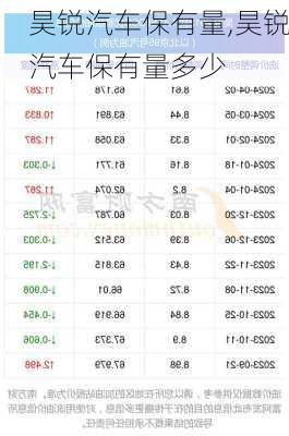 昊锐汽车保有量,昊锐汽车保有量多少