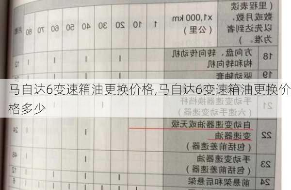 马自达6变速箱油更换价格,马自达6变速箱油更换价格多少