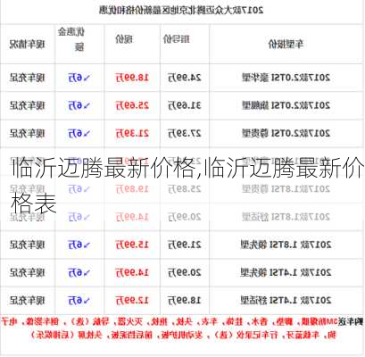 临沂迈腾最新价格,临沂迈腾最新价格表