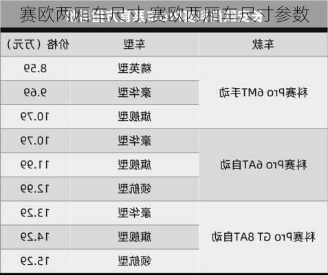 赛欧两厢车尺寸,赛欧两厢车尺寸参数