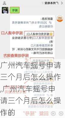 广州汽车摇号申请三个月后怎么操作,广州汽车摇号申请三个月后怎么操作的