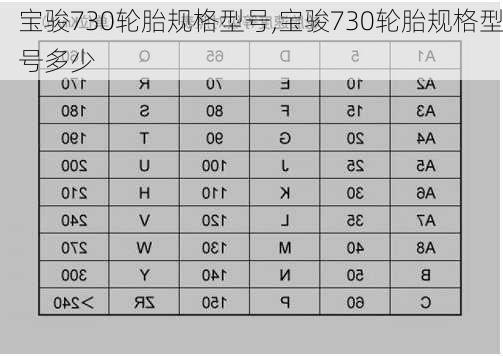 宝骏730轮胎规格型号,宝骏730轮胎规格型号多少