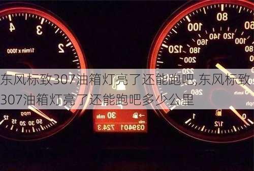 东风标致307油箱灯亮了还能跑吧,东风标致307油箱灯亮了还能跑吧多少公里