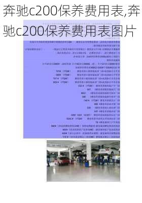 奔驰c200保养费用表,奔驰c200保养费用表图片