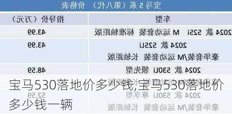 宝马530落地价多少钱,宝马530落地价多少钱一辆