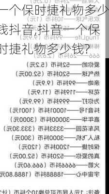 一个保时捷礼物多少钱抖音,抖音一个保时捷礼物多少钱?