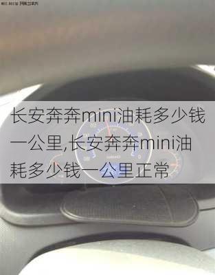 长安奔奔mini油耗多少钱一公里,长安奔奔mini油耗多少钱一公里正常