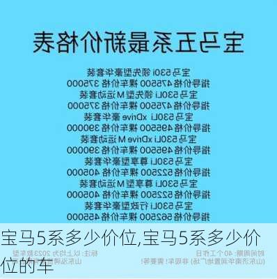 宝马5系多少价位,宝马5系多少价位的车