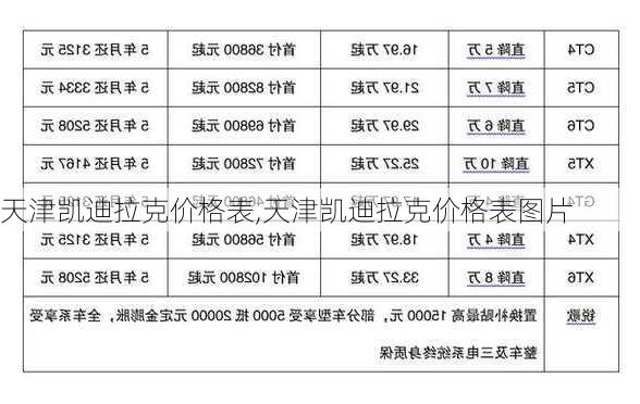 天津凯迪拉克价格表,天津凯迪拉克价格表图片