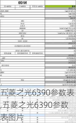 五菱之光6390参数表,五菱之光6390参数表图片