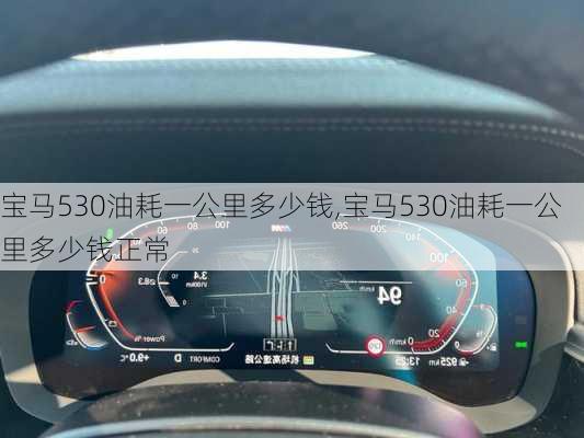 宝马530油耗一公里多少钱,宝马530油耗一公里多少钱正常