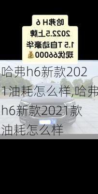 哈弗h6新款2021油耗怎么样,哈弗h6新款2021款油耗怎么样