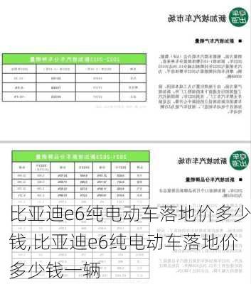 比亚迪e6纯电动车落地价多少钱,比亚迪e6纯电动车落地价多少钱一辆