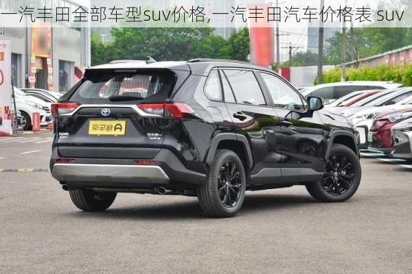 一汽丰田全部车型suv价格,一汽丰田汽车价格表 suv