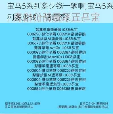 宝马5系列多少钱一辆啊,宝马5系列多少钱一辆啊图片